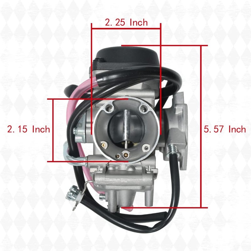 ENGICARB LTZ400 Carburetor Kit for Suzuki Quadsport LT-Z 400 (2003-2007) with Air Filter and Fuel Petcock Valve - Image 4