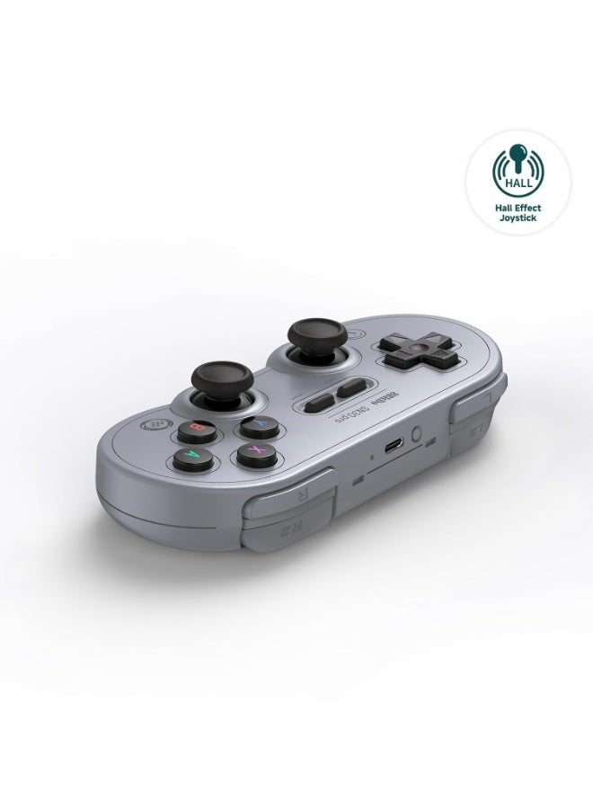 8BitDo SN30 Pro Bluetooth Controller, Hall Effect Joystick Update, Compatible with Switch, PC, macOS, Android, Steam Deck & Raspberry Pi (Gray) - Image 3