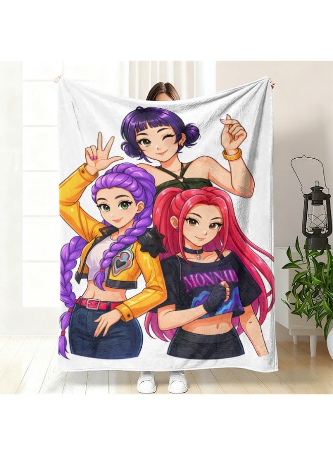 صائدو الشياطين في الكيبوب بطانية قيلولة عالية الجودة لصيادي شياطين الـ KPop - Image 1