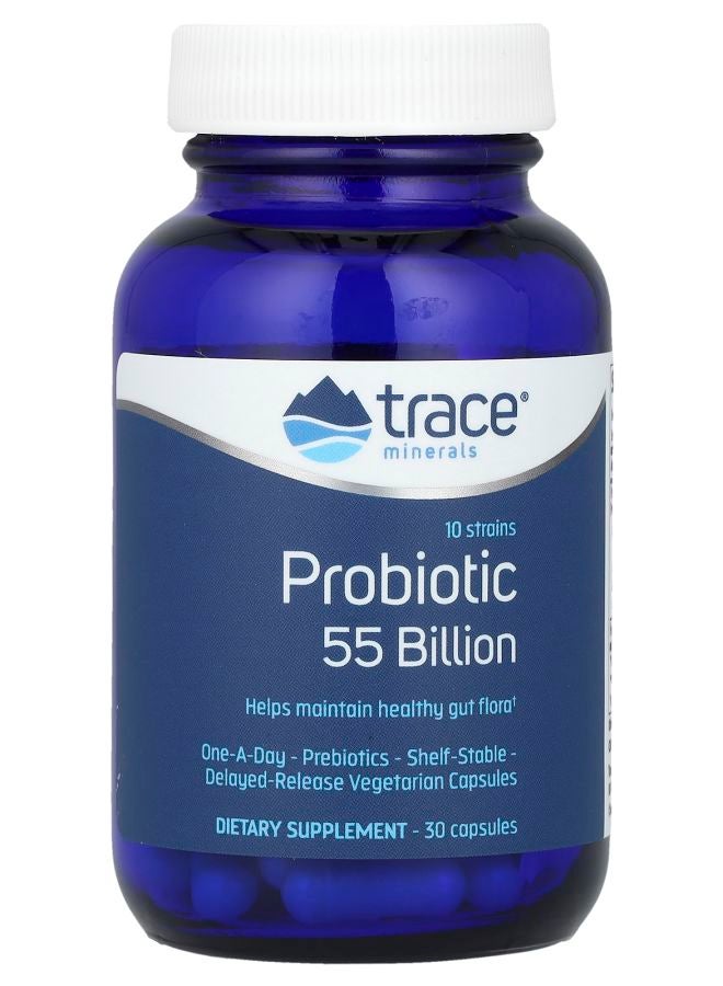 Trace Minerals Probiotic 55 Billion 30 Capsules