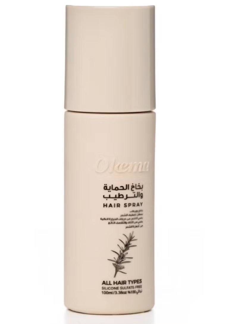 Okema Rosemary Hair Spray - Protects and Moisturizes - 100ml