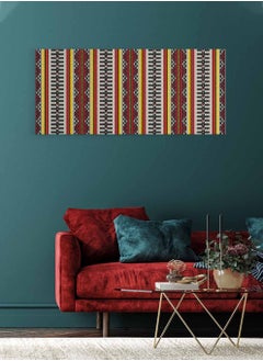 LOWHA Framed Canvas Wall Art Stretched Over Wooden Frame, Panorama Orientation Royal Arabian Style Sadu Painting, For Home, Living Room, Office Décor  - Image 4