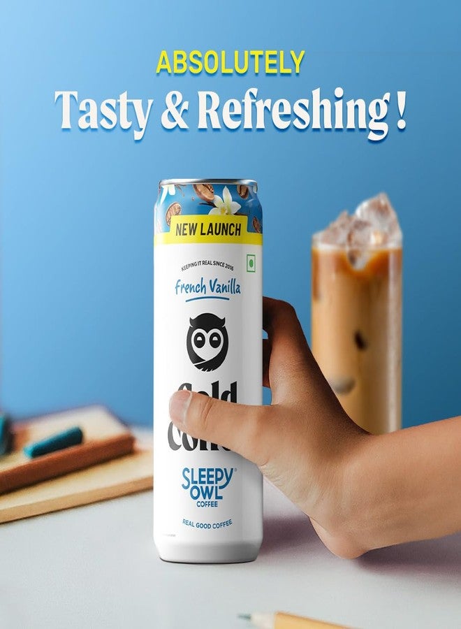 Sleepy Owl French Vanilla Liquid Cold Coffee|4 X 230Ml Cans|Made With Real Milk & Coffee|No Preservatives - Image 2