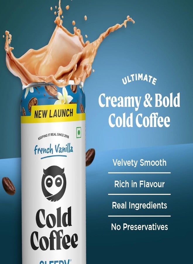 Sleepy Owl French Vanilla Liquid Cold Coffee|4 X 230Ml Cans|Made With Real Milk & Coffee|No Preservatives - Image 3
