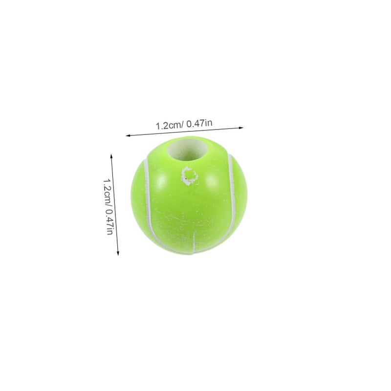 100 Pcs Acrylic Tennis Ball Beads DIY Jewelry Making Supplies for Kids Sports Theme Bracelet Early Education Crafts - Image 3