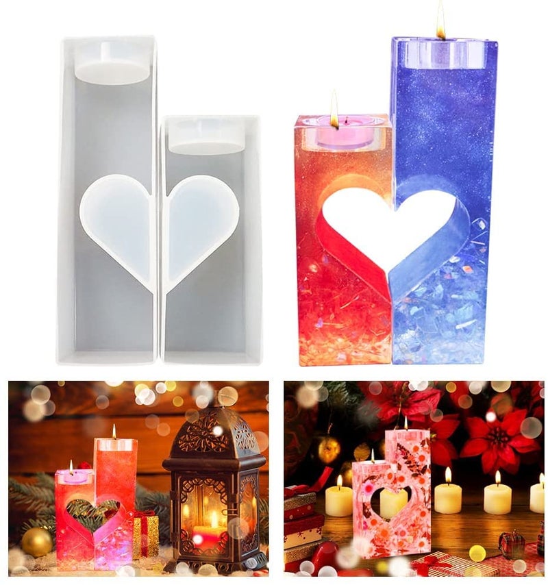 EnaMeena EnaMeena 1 Set Pack Molds Includes a Duo of HeartShaped Silicone molds Designed for epoxy Resin Casting Perfect for Special Occasions Like Valentines Day Anniversaries Birthdays 