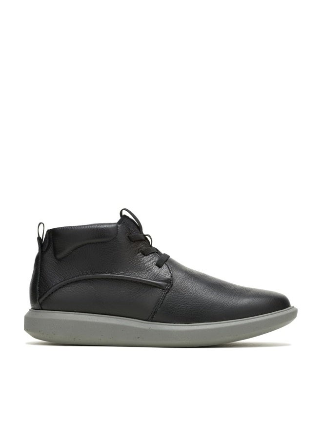 HUSH PUPPIES NILES CHUKKA Boots for Men - Black Leather with Eco-Friendly Features - Image 1