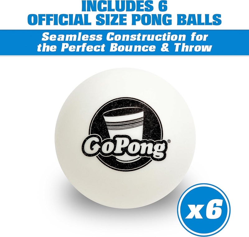 GoPong طاولة بونغ بيرة محمولة بطول 8 أقدام (أسود، كرة القدم، علم أمريكا، أو مخصص مع مسح جاف) - Image 4