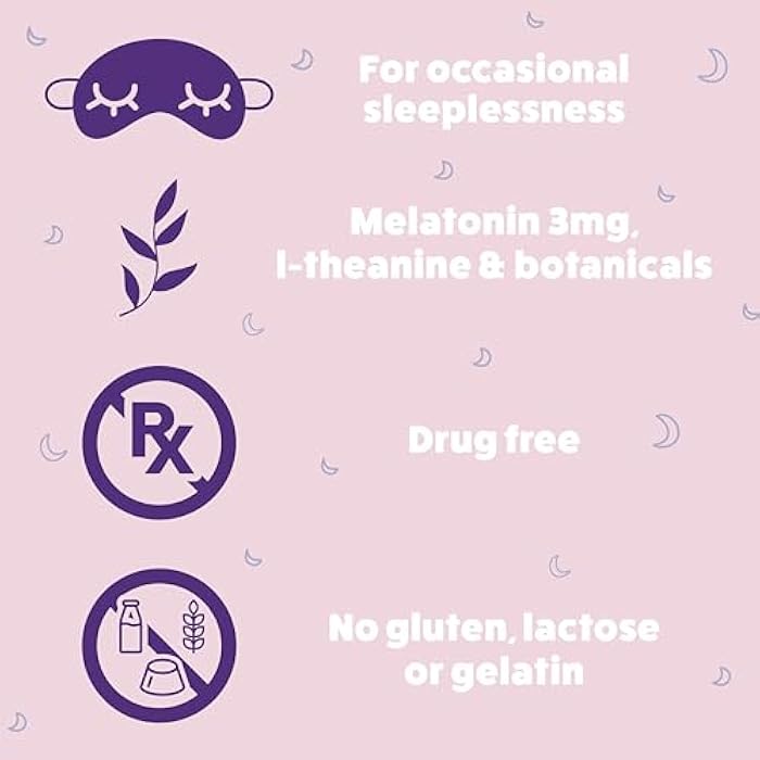 Wellness Basics Melatonin Gummy for Restful Sleep | 3mg per Serving | Natural Sleep Support | BlackBerry Mint Flavor | L-Theanine & Botanicals | 50 Count - Image 5
