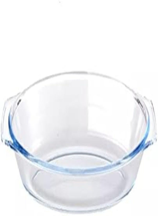 AKDC Borosilicate Glass Baking Dish 0.7L Oval With Handle Clear, Crysal Glasses Casserole For Oven Serving Dishes 700Ml Durable And Sturdy Bakeware Tray - Image 2