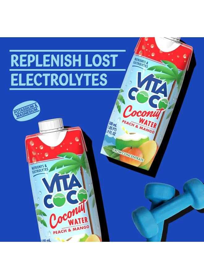 Vita Coco ماء جوز الهند، خوخ ومانجو - مشروب إلكتروليت مرطب بشكل طبيعي - بديل ذكي للقهوة، الصودا، ومشروبات الرياضة - خالي من الغلوتين - 16.9 أونصة سائلة (عبوة من 12) - Image 4