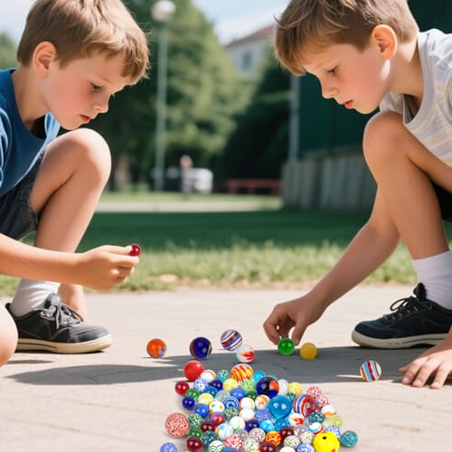 3 otters 85PCS Colorful Marbles Bulks, for Kids Marble Run, with Tinplate Box - Image 4