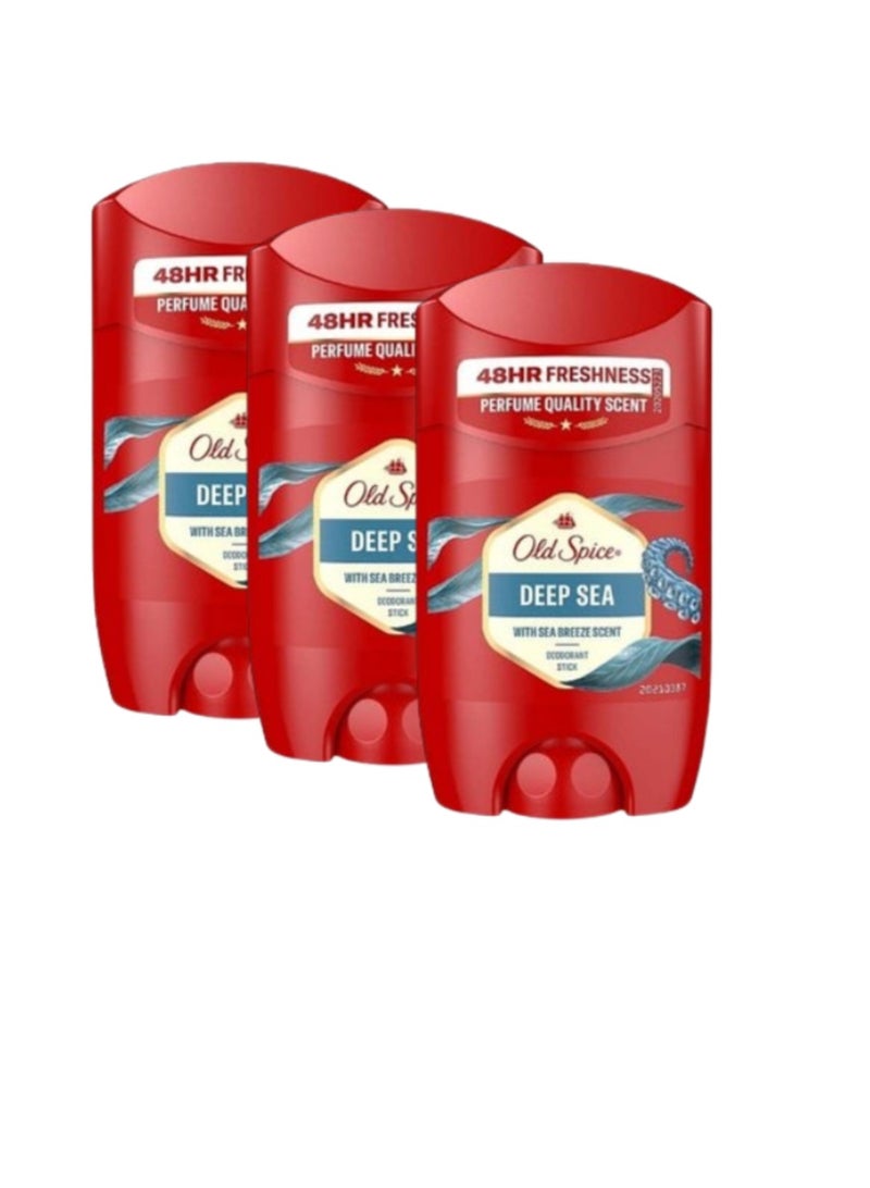 Old Spice Deep Sea Deodorant Stick 50ml (Pack of 3)  - Image 1