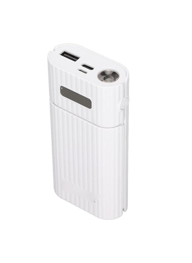 DIY Mobile Power Bank Case H02B 21700 Battery Charger 2 Batteries Box TYPE C Micro Input Fast ChargingWhite