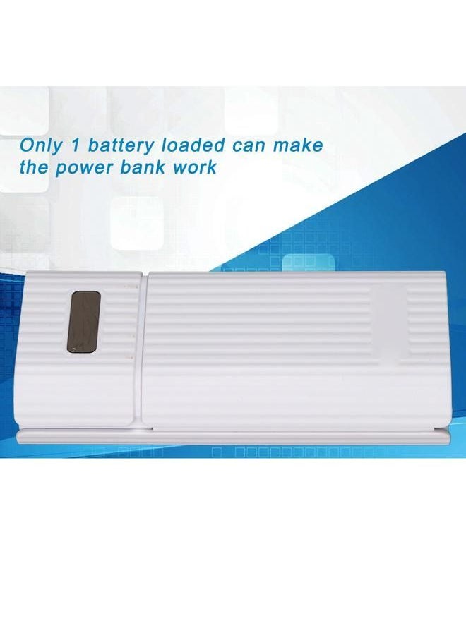 DIY Mobile Power Bank Case H02B 21700 Battery Charger 2 Batteries Box TYPE C Micro Input Fast ChargingWhite