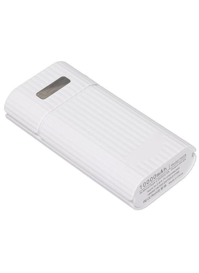 DIY Mobile Power Bank Case H02B 21700 Battery Charger 2 Batteries Box TYPE C Micro Input Fast ChargingWhite