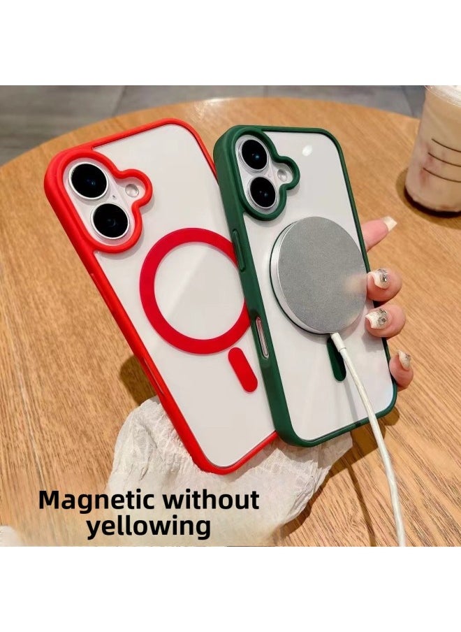 Generic - Acrylic Transparent Magnetic Apple 16Prax Phone Case No Yellow Drop-proof Apple 16 Simple Protective Case 15-Color:Titanium Gray 【super Magnetic Suction + Anti-fall And Non-yellowing】-Applicable Mod - Image 1