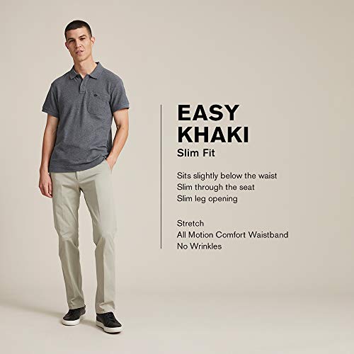 Dockers Men's Slim Fit Easy Khaki Pants, Olive Grove, 34W x 30L - Image 4