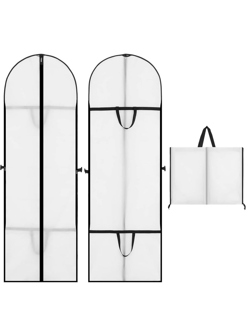 cartogivz 2-Pack Long Garment Bags – Waterproof Dress Covers with Zipper (180×60cm) - Image 1