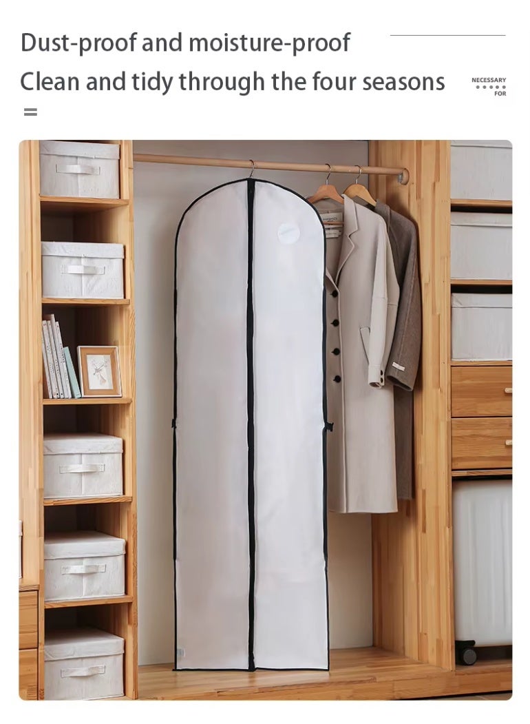 cartogivz 2-Pack Long Garment Bags – Waterproof Dress Covers with Zipper (180×60cm) - Image 3