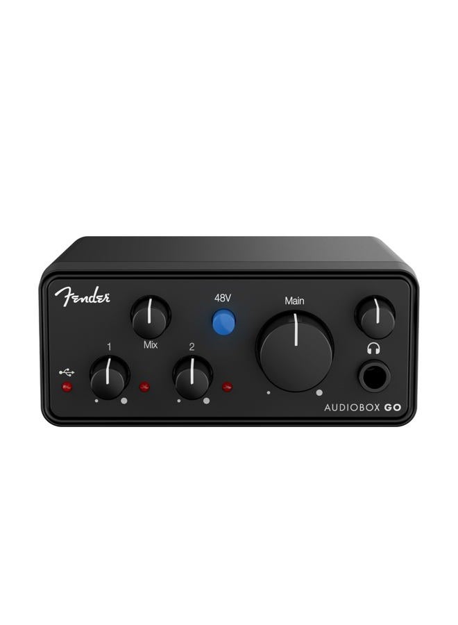 FENDER AudioBox GO | 2x2 USB-C Audio Interface for Music Production, XLR Mic/Line Combo, TS Instrument Input, 24-bit/96 kHz Converters, Zero-Latency Headphone Monitoring, Mac & PC - Image 3