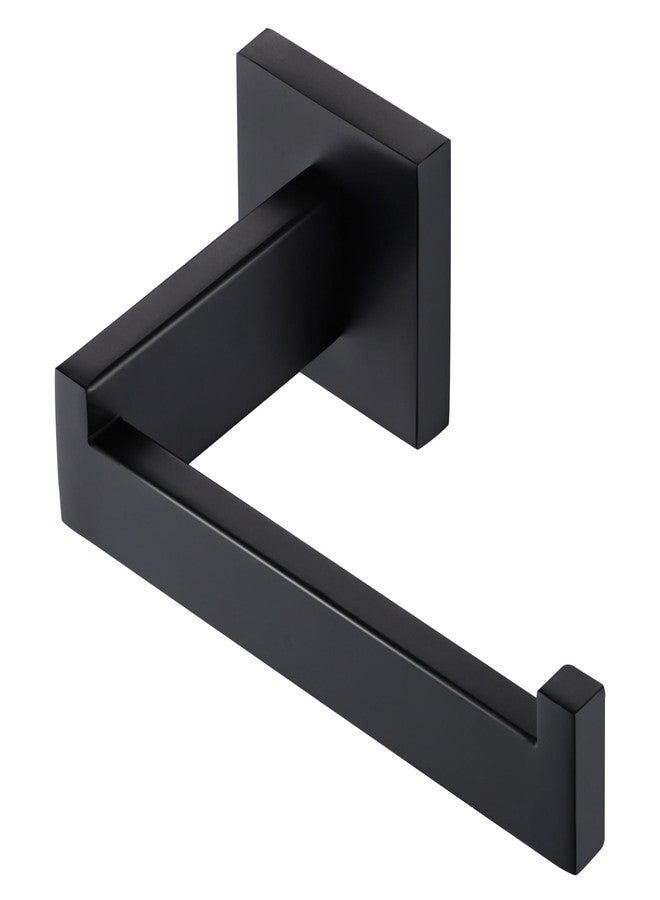 LANC Black Toilet Paper Holder, Bathroom Toilet Paper Roll Holder Wall Mounted for Washroom Kitchen Matte Black TP Tissue Holder Dispenser and Hangers Rustproof 304 Stainless Steel Right, A8807MB - Image 1