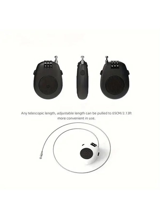 1pc Expandable Steel Combination Lock ABS Coating Portable Travel Security for Suitcases Bicycles Backpacks Weather Resistant - Image 5