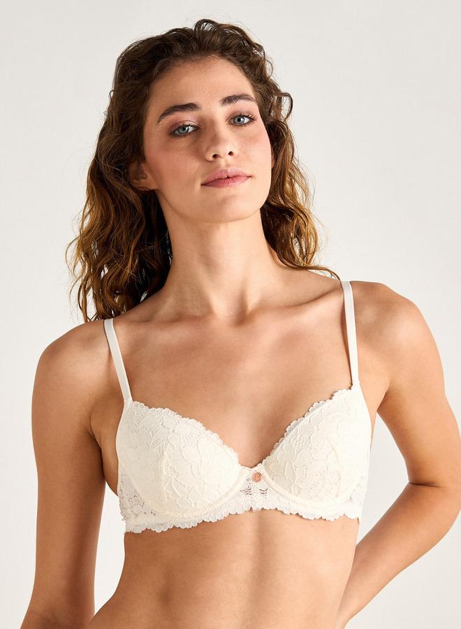 Splash FAV Lace Demi Bra with Hook and Eye Closure - Image 1