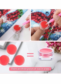 Y&D 15 Pcs Diamond Painting Wax Storage Container Case with Glue Clay, Red Clay Organizer, Holder Box for Embroidery Accessories  - Image 2