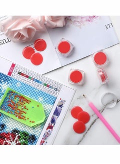Y&D 15 Pcs Diamond Painting Wax Storage Container Case with Glue Clay, Red Clay Organizer, Holder Box for Embroidery Accessories  - Image 5