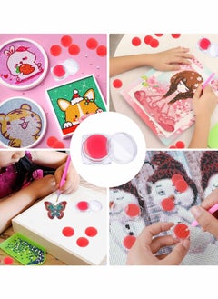 Y&D 15 Pcs Diamond Painting Wax Storage Container Case with Glue Clay, Red Clay Organizer, Holder Box for Embroidery Accessories  - Image 4