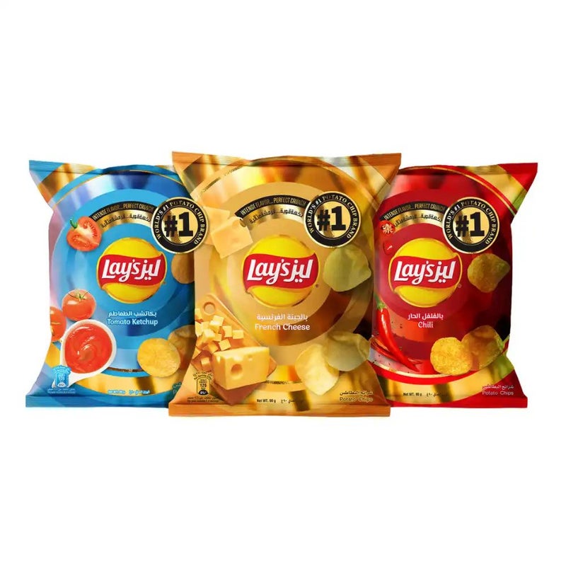 Lays Intense French Cheese Flavored Potato Chips- 90gms