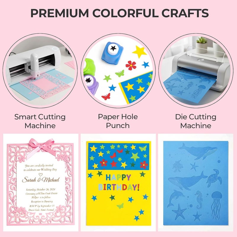 3 Otters Construction Paper Pack - 200 Sheets Heavy Duty Colored Cardstock, A4, 10 Assorted Colors - Image 5
