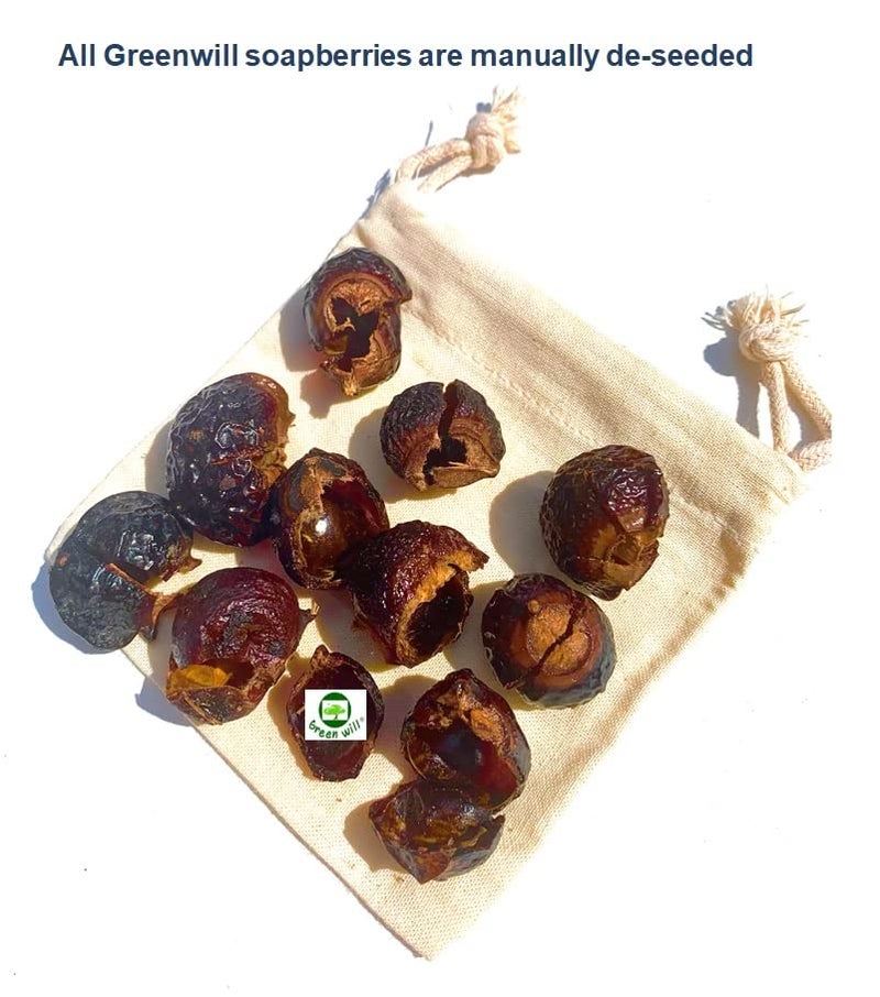 GREENWILL 3 Pounds Organic De-seeded Soap Berries/Soap Nuts +2 Wash Bags - Image 5