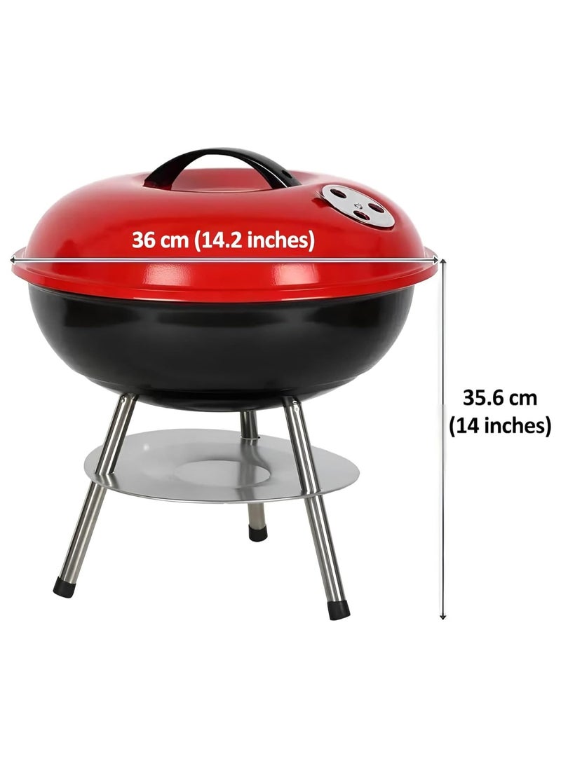 Portable Ceramic Outdoor Camping Smoker Burner Oven, Charcoal Barbecue BBQ Grill.