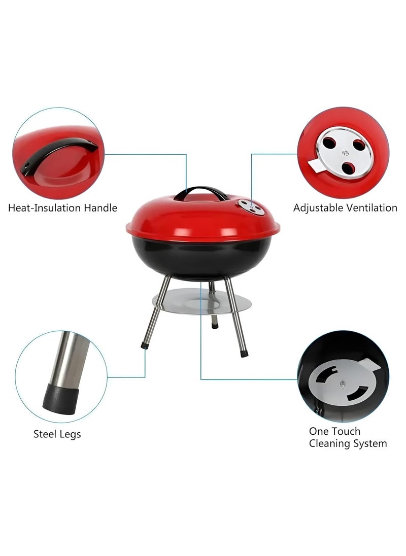 Portable Ceramic Outdoor Camping Smoker Burner Oven, Charcoal Barbecue BBQ Grill.
