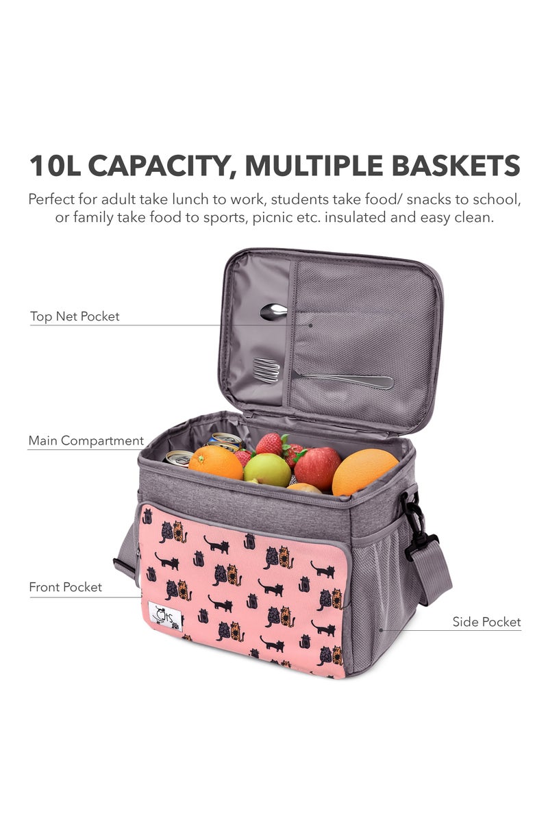 Biggdesign Heat Insulated Lunch Bag 10L, Thermal Lunch Bag, Waterproof and Leakproof Insulated Lunch Bags for Men and Women, Picnic Cooler Bags, Adult Lunch Bags - Image 4