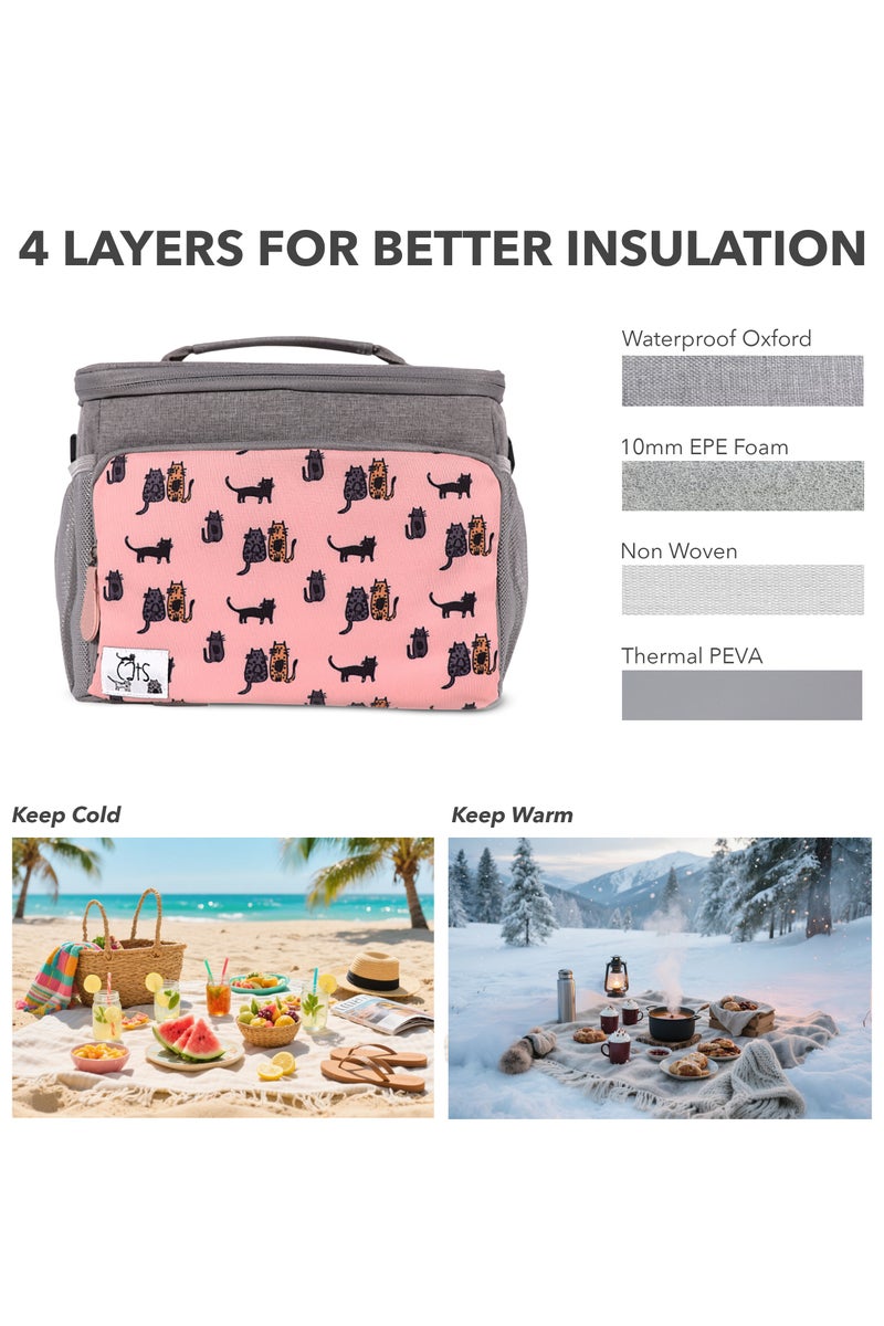 Biggdesign Heat Insulated Lunch Bag 10L, Thermal Lunch Bag, Waterproof and Leakproof Insulated Lunch Bags for Men and Women, Picnic Cooler Bags, Adult Lunch Bags - Image 5