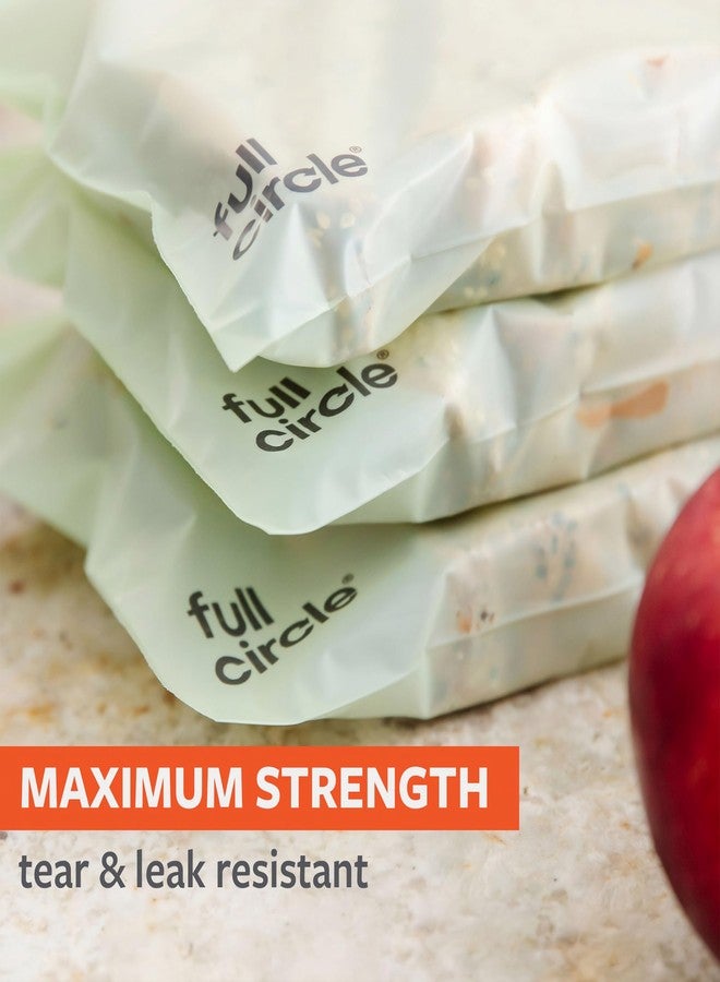Full Circle Home Compostable Zipper Bags - Sandwich Size, 50ct, 1 Box of 50 - Plant-Based & Plastic-Free, No Microplastics, Leak-Resistant, Resealable Food-Safe Bags - Image 2
