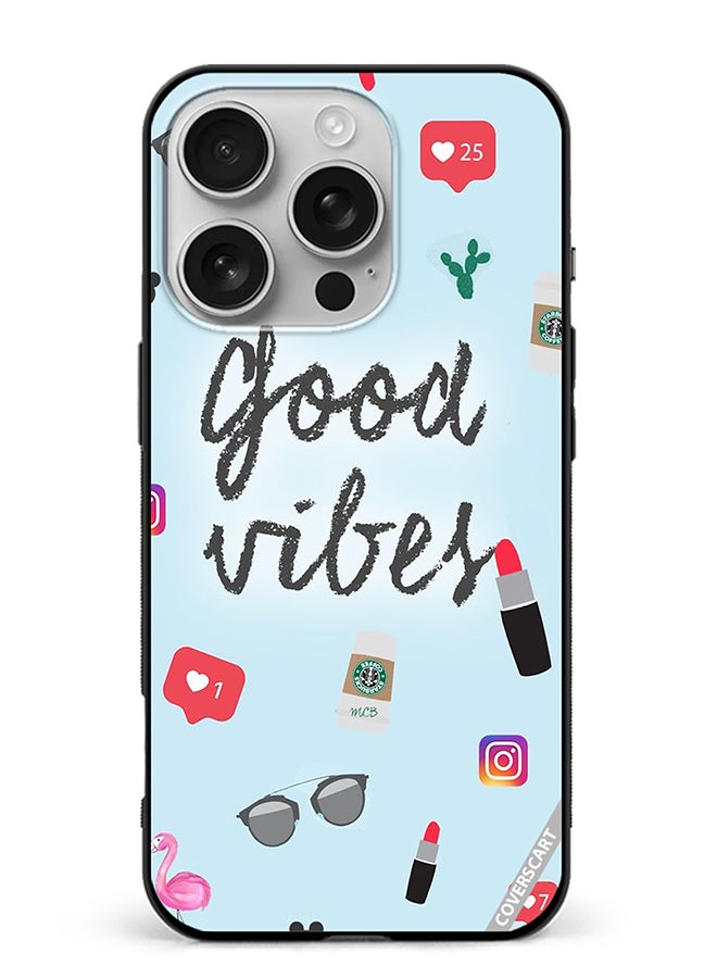 COVERSCART Protective Case Cover For Apple iPhone 16 Pro Good Vibes Ready To Pose Design Multicolour