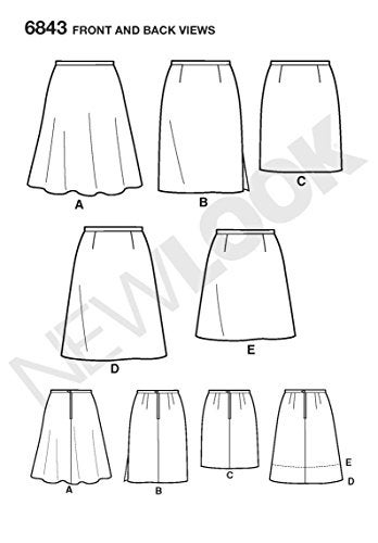 New Look Sewing Pattern 6843 Misses Skirts, Size A (8-10-12-14-16-18) - Image 3