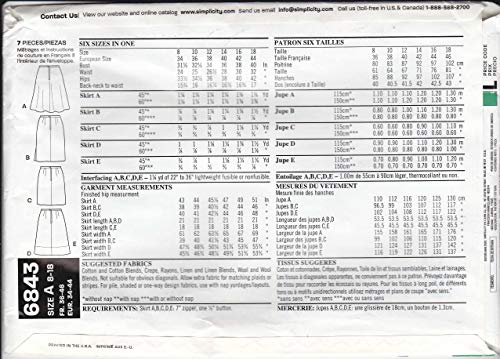 New Look Sewing Pattern 6843 Misses Skirts, Size A (8-10-12-14-16-18) - Image 4