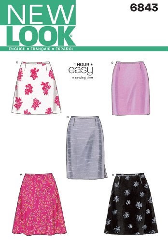 New Look Sewing Pattern 6843 Misses Skirts, Size A (8-10-12-14-16-18) - Image 1
