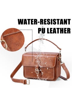 Y&D Compact Camera Case, Shoulder Bag, Waterproof Retro Compatible for Canon Nikon Sony SLR DSLR Mirrorless and Lens (Brown, Small)  - Image 5