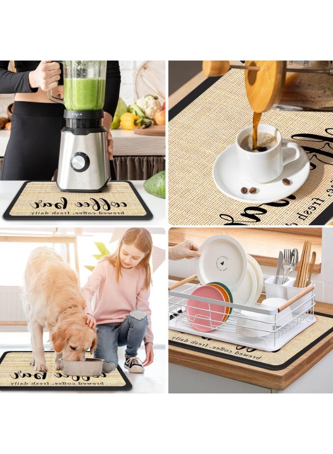 Absorbent Coffee Bar Mat with Waterproof Rubber Backing & PU Surface, 40x60cm - Image 4