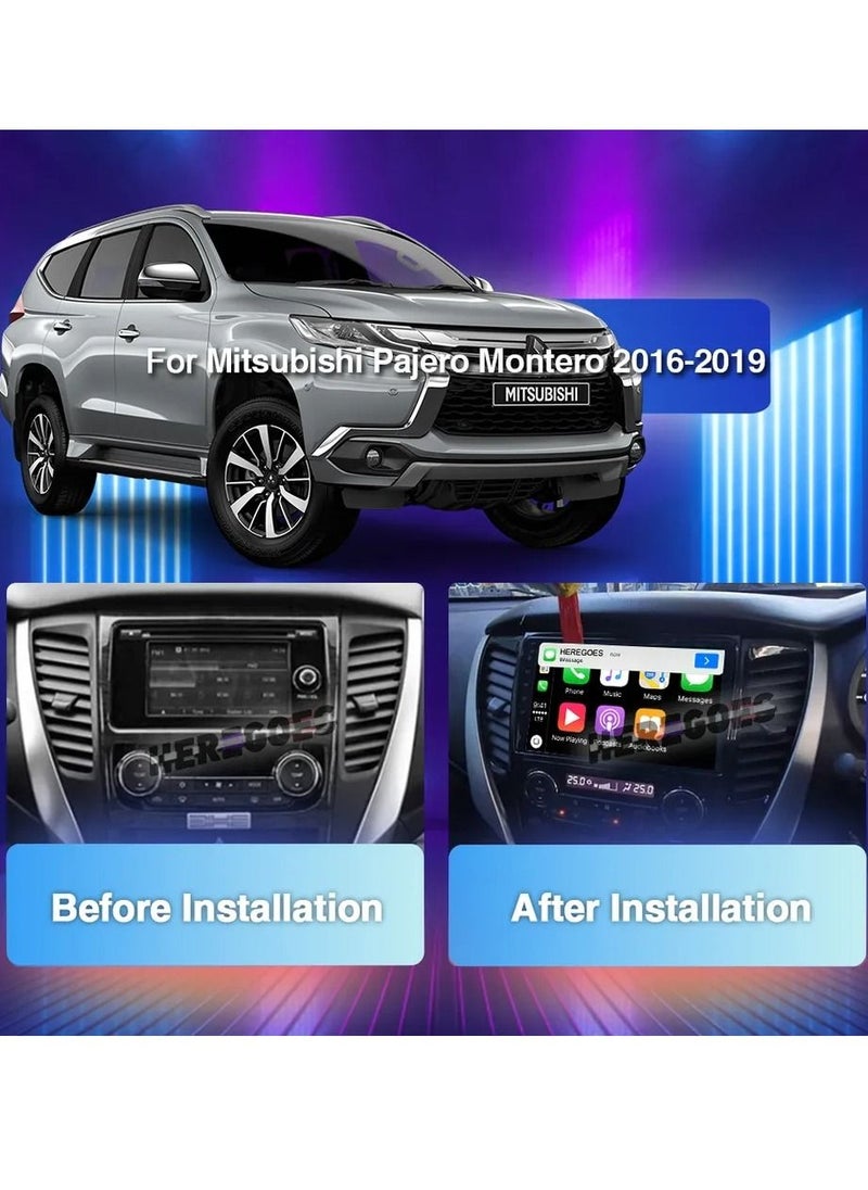 RAYMOS - Android Screen For Mitsubishi Montero Sport 2015 To 2021 4GB RAM Support Apple Carplay Android Auto Wireless QLED Touch Screen AHD Camera included SIM card Support - Image 1