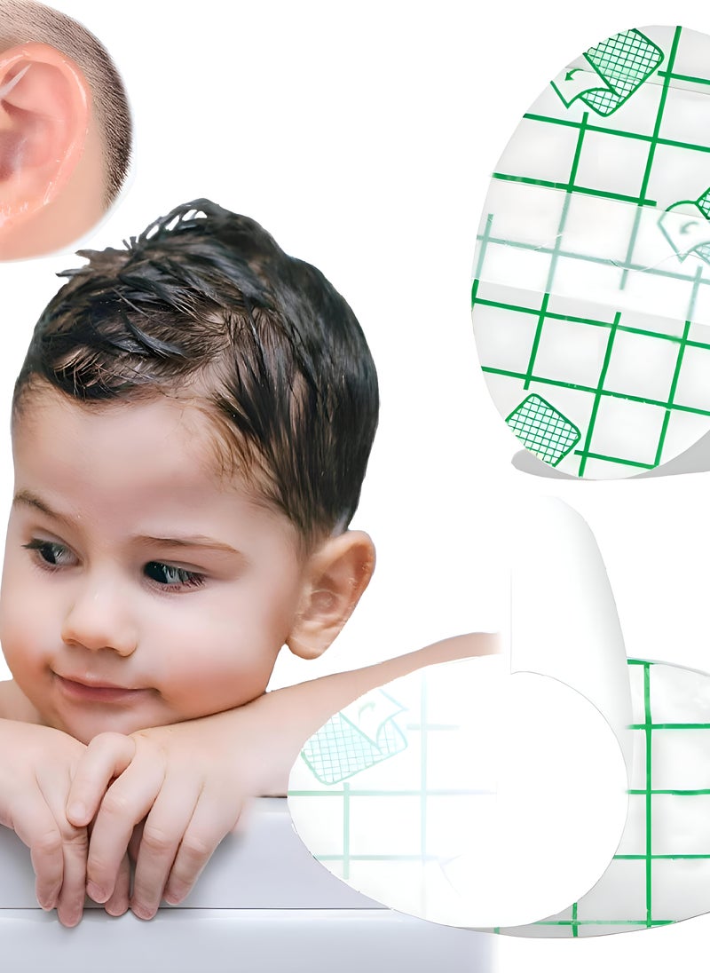 ماركة غير محددة - أغطية أذن مقاومة للماء للأطفال أثناء الاستحمام، ملصقات أذن شفافة للاستخدام مرة واحدة ومقاومة للارتداء أثناء الاستحمام أو الرياضات المائية أو العناية بالقدم - Image 1