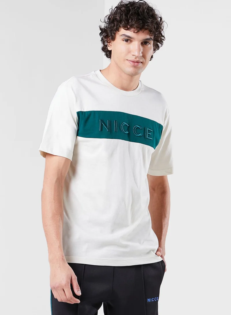 نيس لندن تيشيرت مزين بخط
