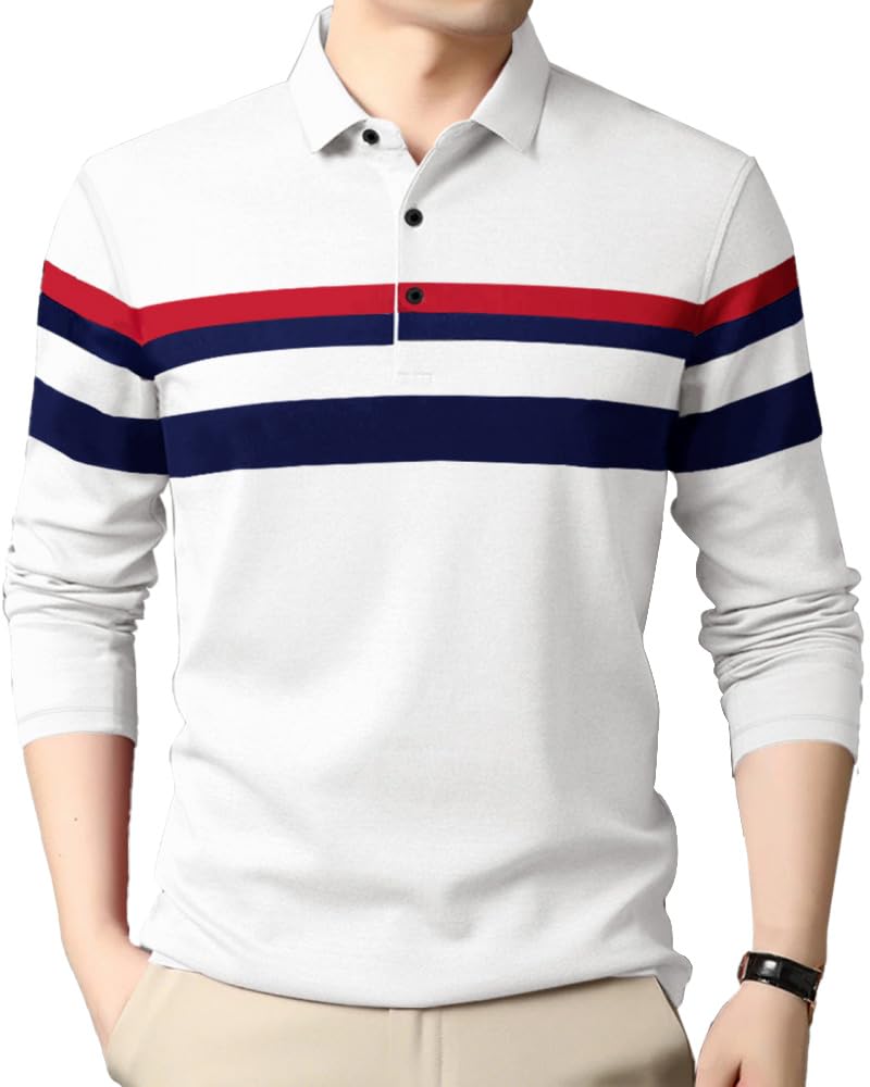 Noble Monk Men's Regular Fit Polo T Shirt |Full Sleeves |Collar Tshirts | Casual T-Shirt for Men - Image 4