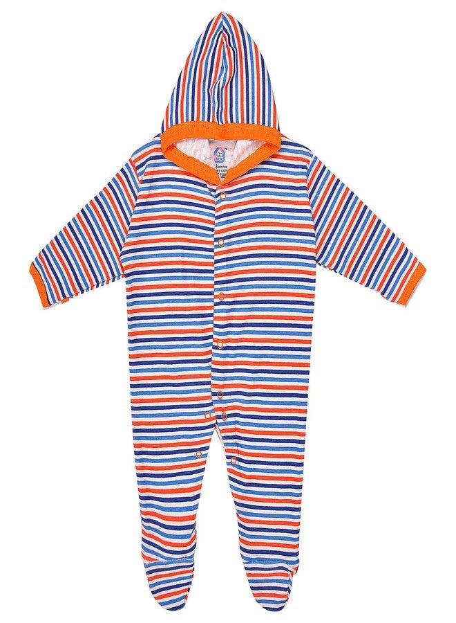 MAGIC TOWN Babyneeds New Born Baby Multi-Color Long Sleeve Cotton Sleep Suit Romper for Boys and Girls Set of 2 - Image 4